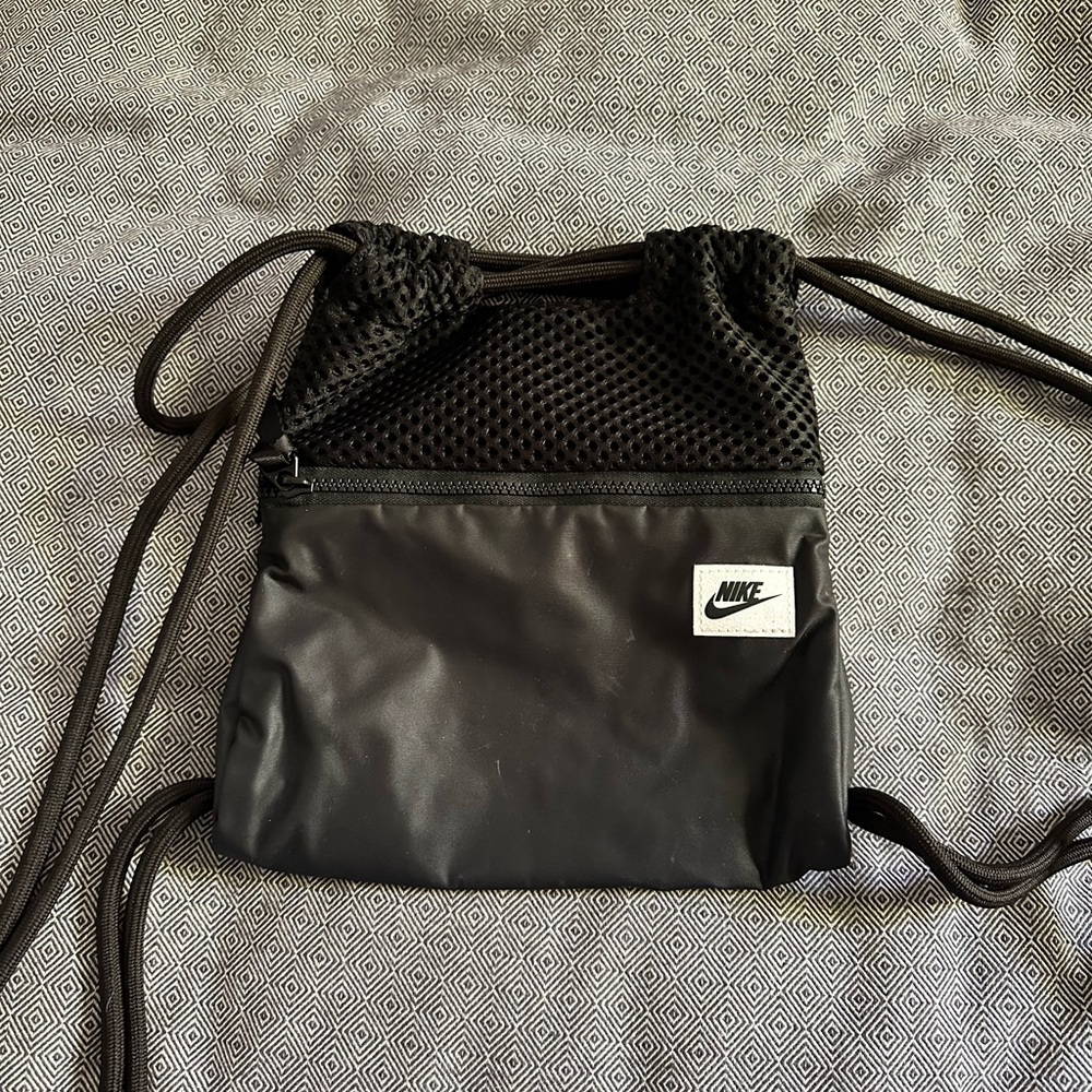 Nike Black Mesh Drawstring Bag